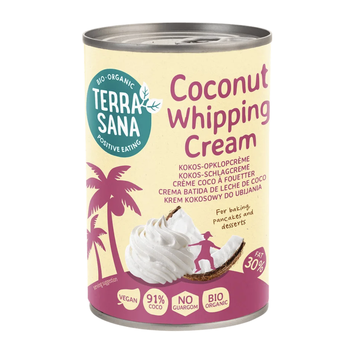 Frișcă de Cocos pentru Frișcat BIO – TerraSana, 400ml - imagine 2