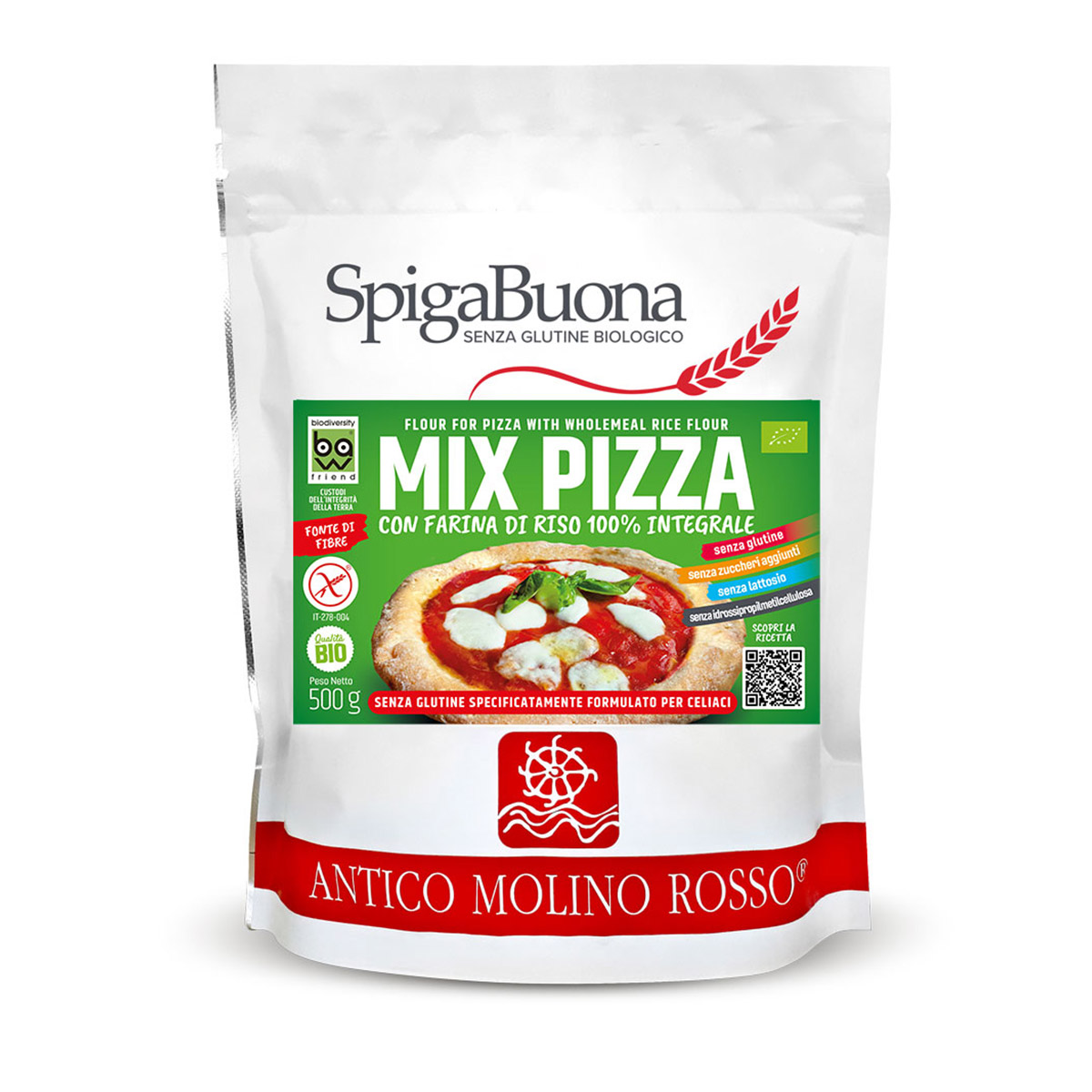 Mix Semiintegral fără Gluten pentru Pizza ECO, 500g - imagine 2