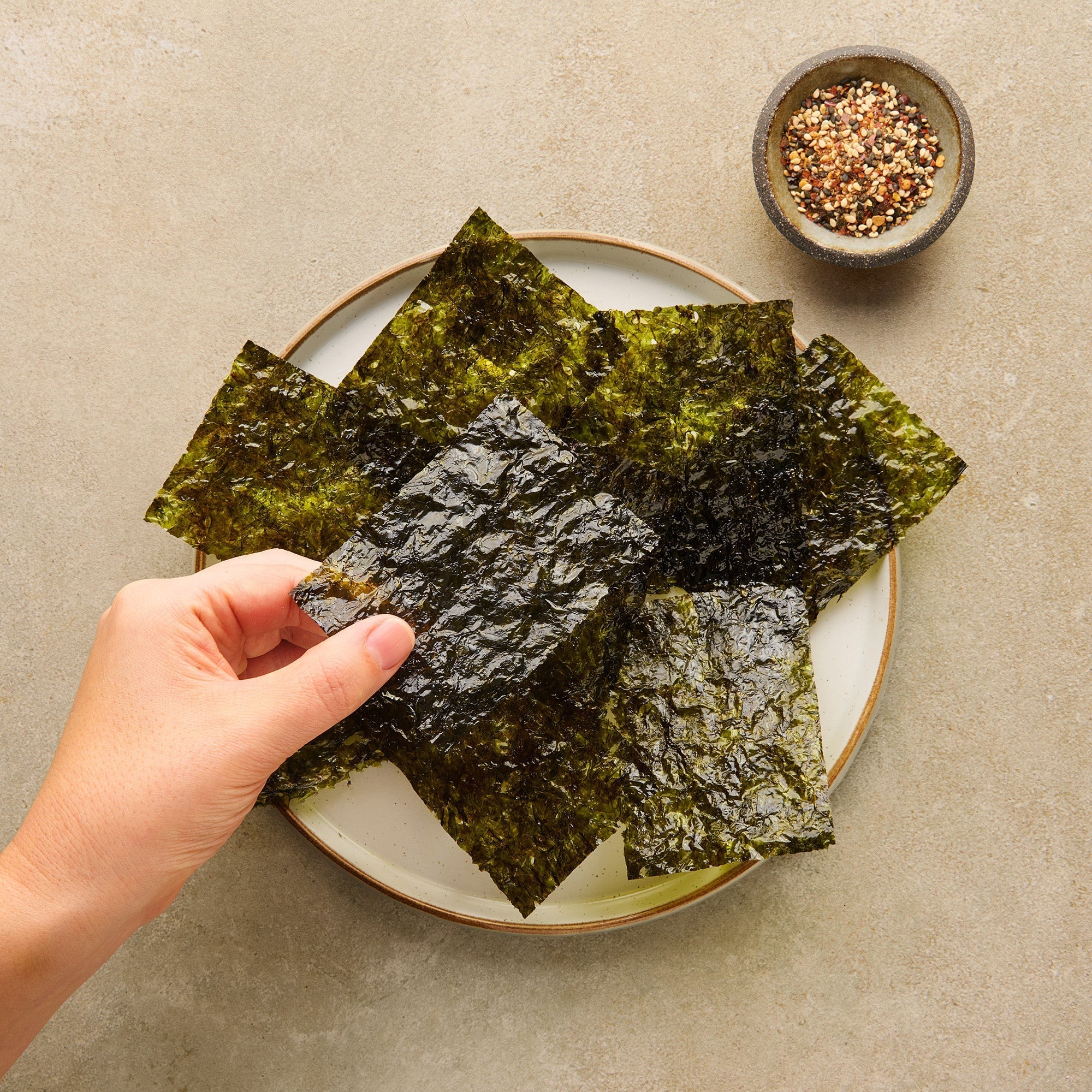 Snack din Alge Nori cu Chilli ECO Multipack (5x4g) – Clearspring - imagine 3