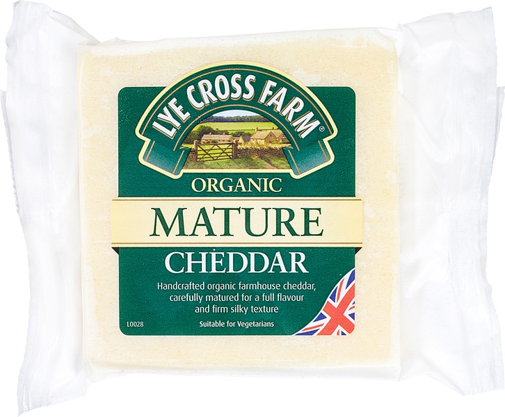 Brânză Cheddar Matur ECO, Lye Cross Farm – 200g - imagine 2
