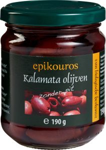 Măsline Kalamata fără Sâmburi ECO, 190g